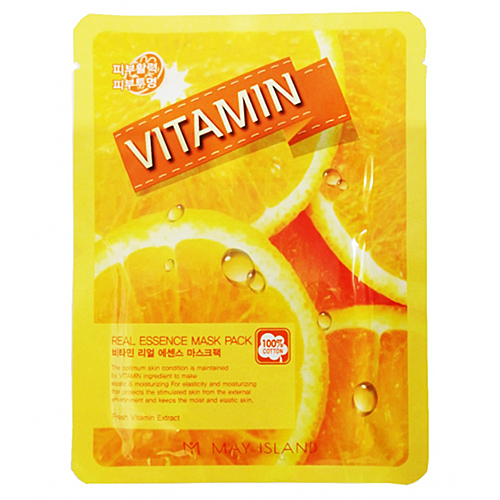 

May Island Маска для лица тканевая c витамином C - Real essence mask pack, 25мл
