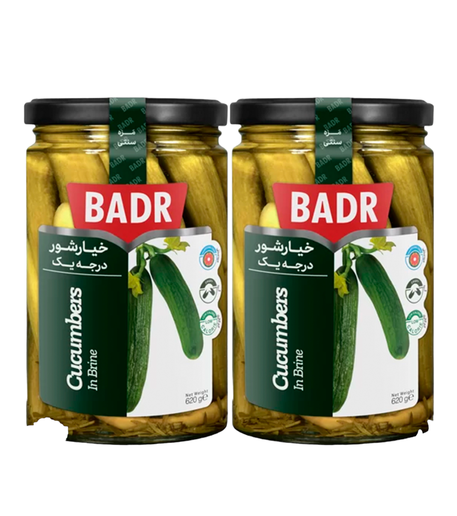 

Огурцы в рассоле Badr, 2 шт по 620 г, Огурцы в рассоле