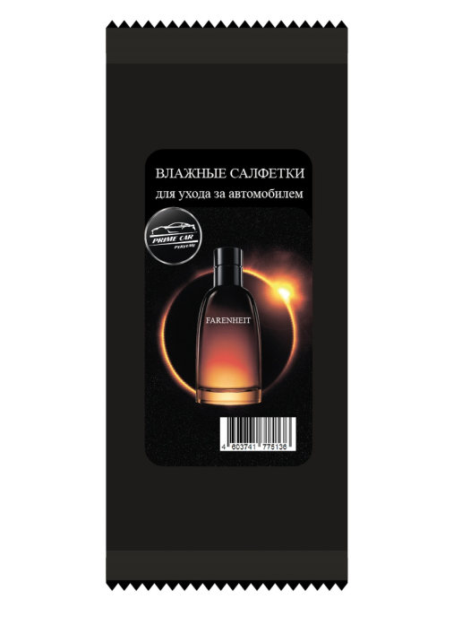 фото Влажные салфетки prime car perfume farenheit 10 шт