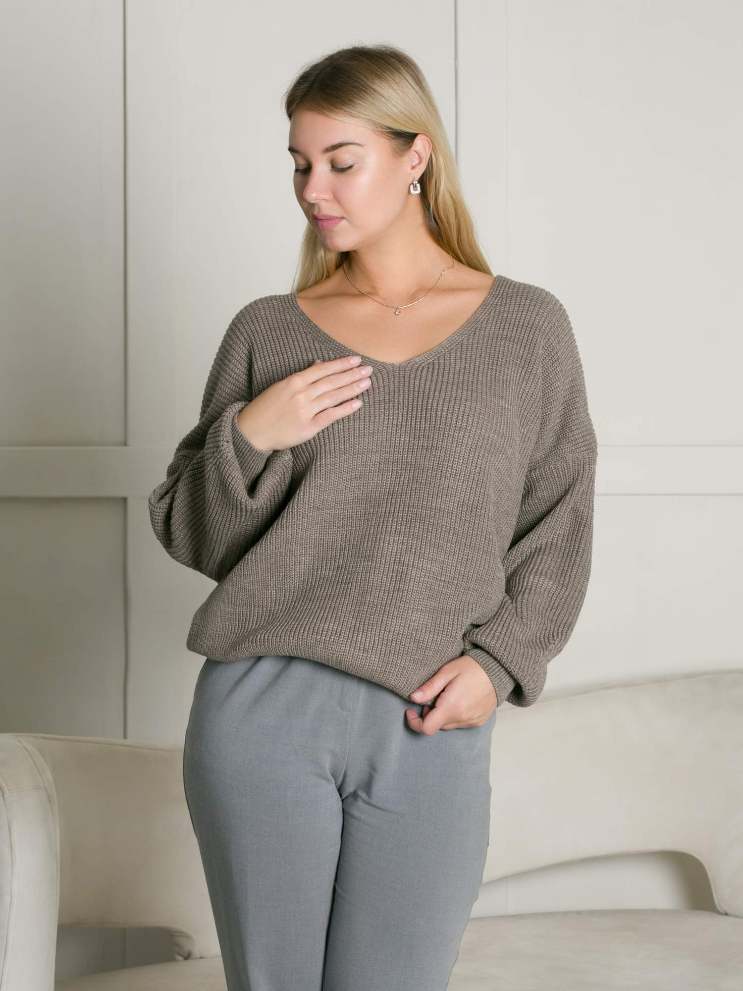 Джемпер женский Rovental 423 бежевый 52-56 RU 3310₽