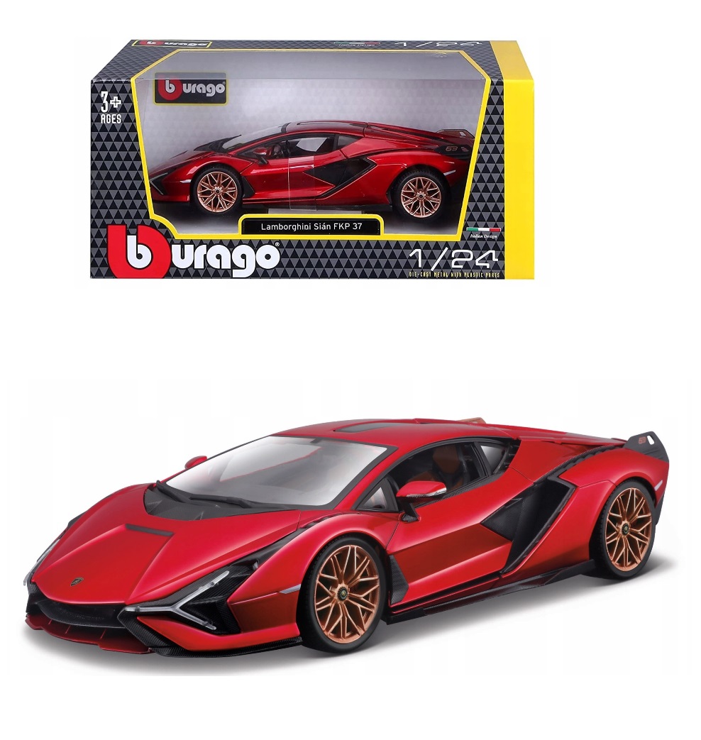 

Машинка Burago Lamborghini Sian FKP 37, Красный