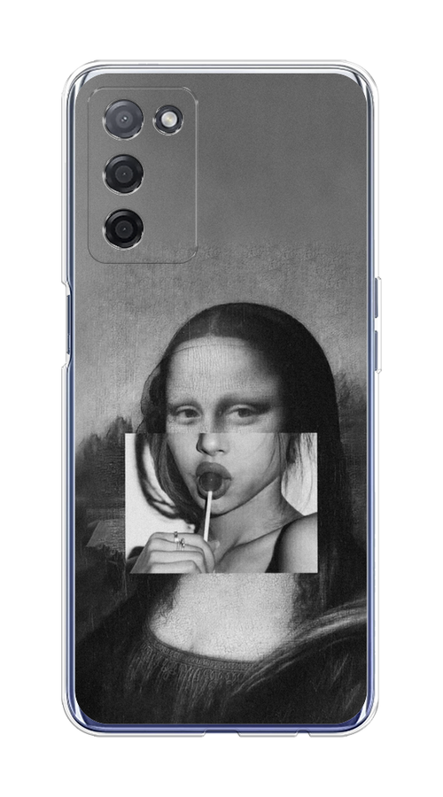 

Чехол Awog на Oppo A55 5G "Mona Lisa sucking lollipop", Разноцветный, 256250-9
