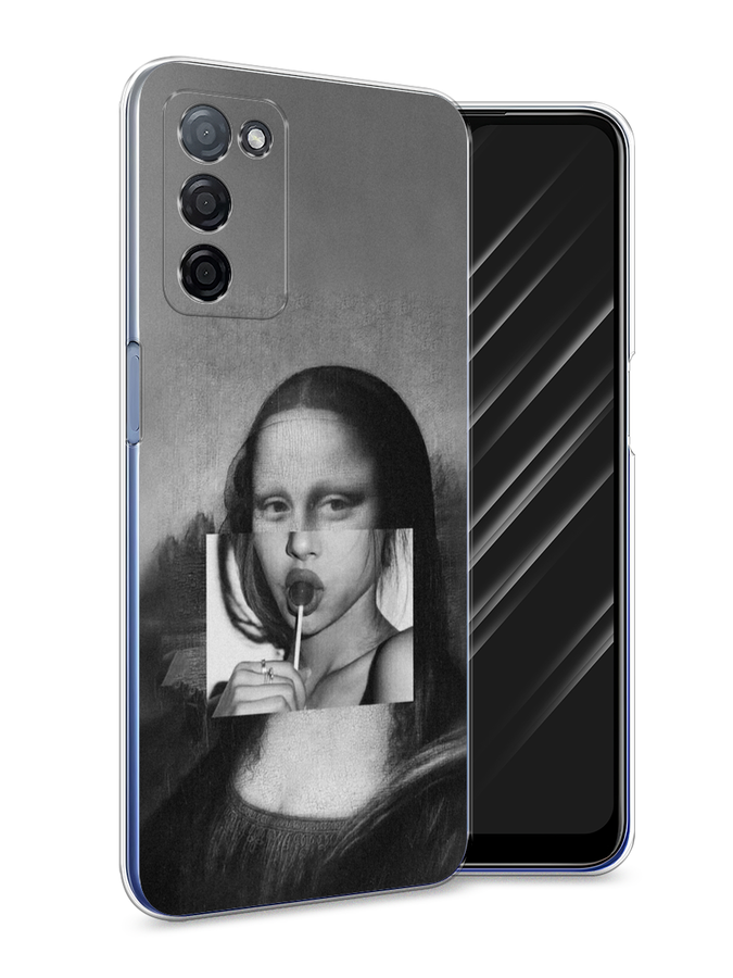 

Чехол Awog на Oppo A55s 5G "Mona Lisa sucking lollipop", Разноцветный, 2510150-9