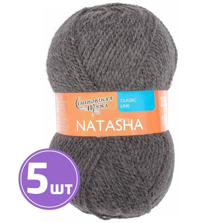 

Пряжа Семеновская Natasha 245 темный маренго 5 шт по 100 г, Черный