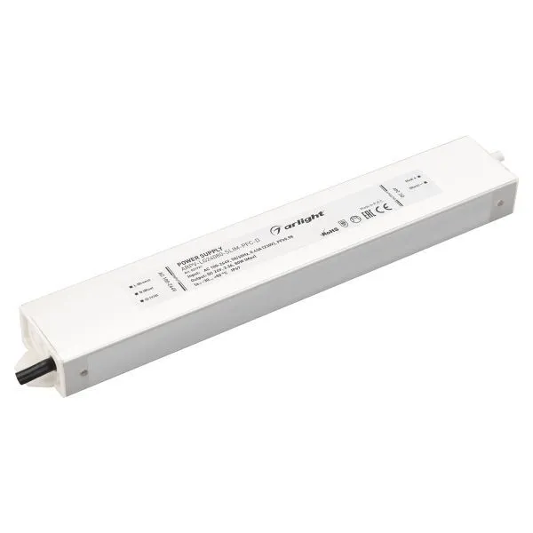 

Блок питания ARPV-LG24080-SLIM-PFC-D (24V, 3.3A, 80W) (Arlight, IP67 Металл, 5 лет), Белый