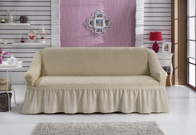 фото Чехол для дивана "bulsan" "трехместный; натурал"; 3-х местный диван (размер) karna