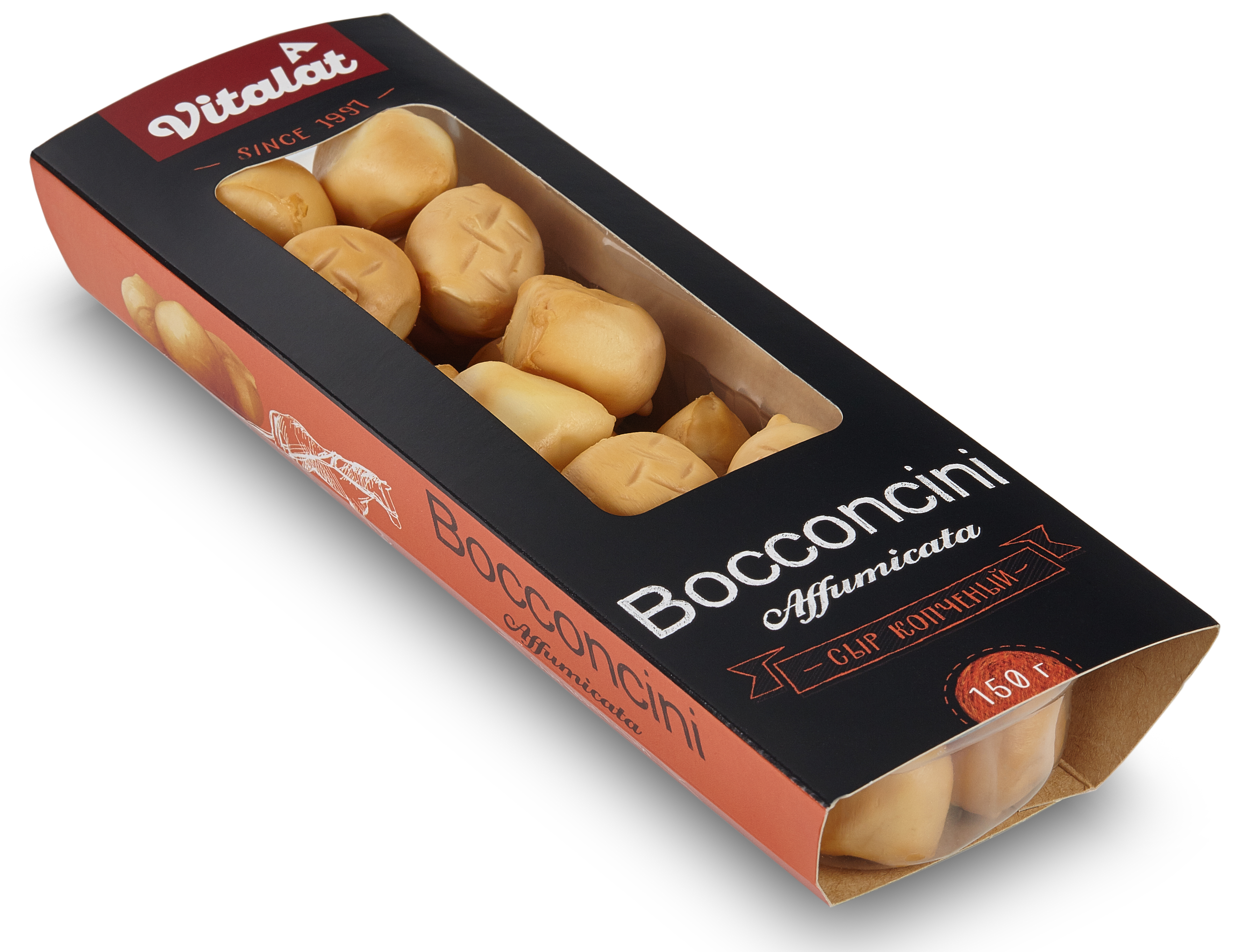 Сыр Vitalat Bocconcini копченый 40% 150 г