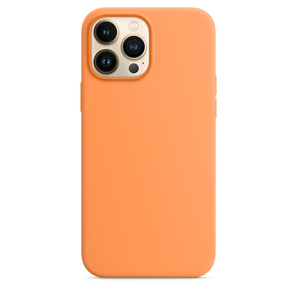 Чехол silicon case with magsafe и анимация цвета для iphone 13 6.1, оранжевый