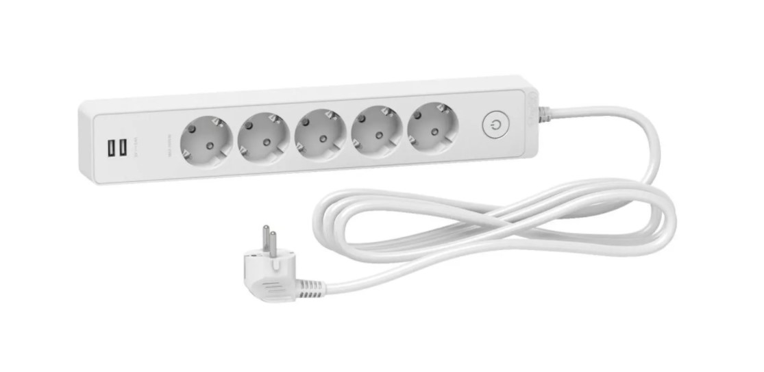 

Удл. Schneider Electric ST945U3W, 5р. 2к+з 3m 2 USB (ST945U3W)
