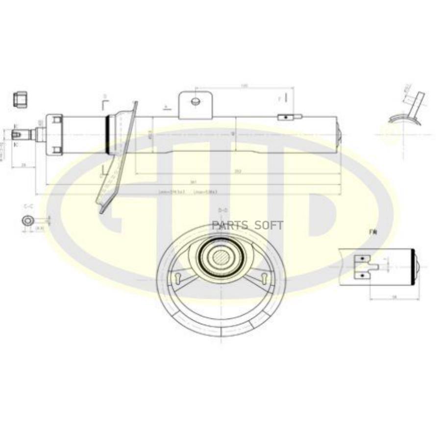 Амортизатор Pgt 206 Хэчбэк 98- Перед L G.U.D. gsa633730