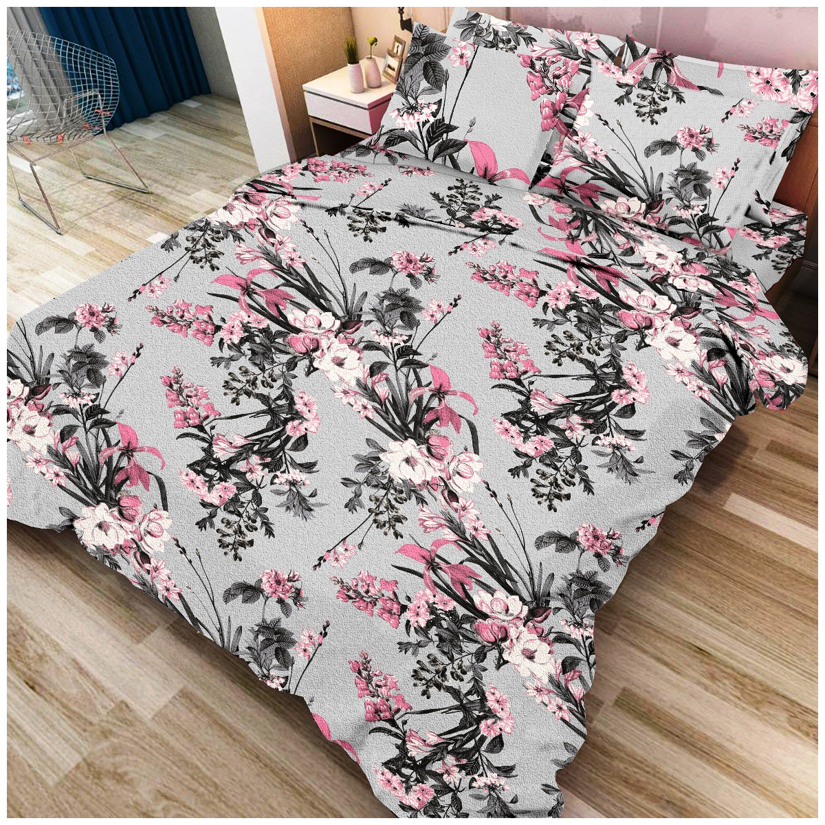 

Комплект постельного белья, детский, Letto, Цветы (вид 3), (н)50х70см, хлопок