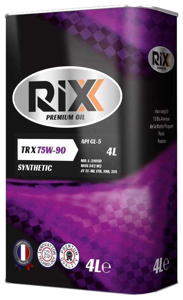Трансмиссионное масло RIXX 75W-90 GL-5 4 л RX0012TRX