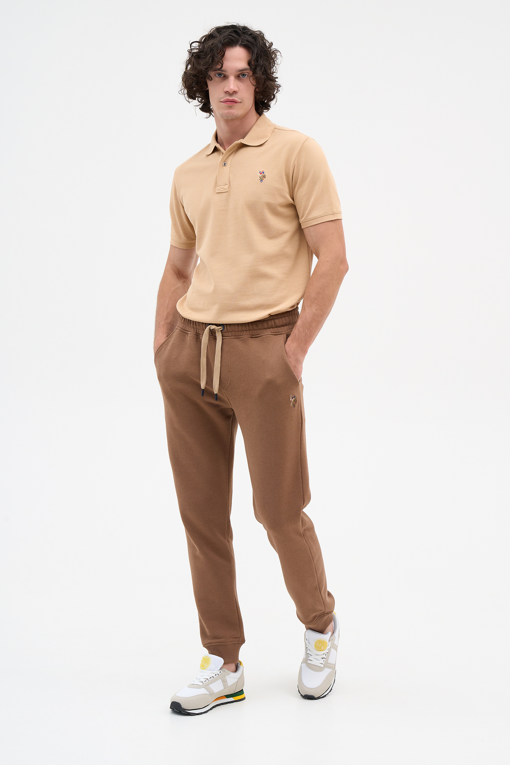 Спортивные брюки мужские U.S. POLO Assn. G081SZ0OP0HEROLDIY023-R коричневые L
