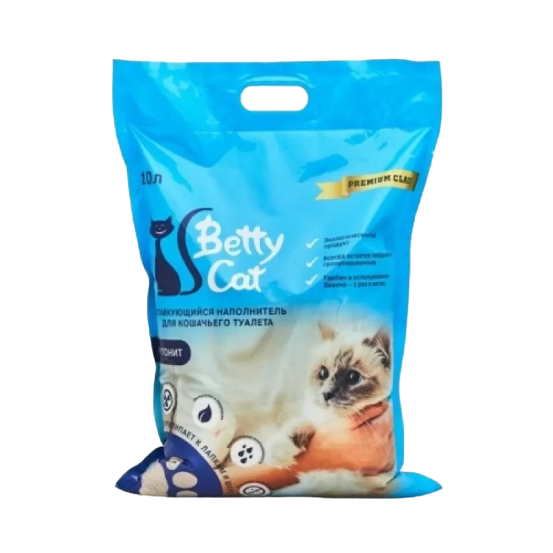 Комкующийся наполнитель Betty Cat, бентонитовый, нейтральный, 10л