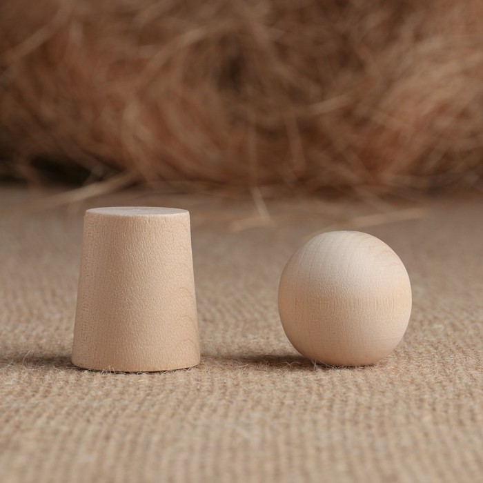 

Набор для настольных игр "Шарик и конус усеченный", заготовка (10 пара), Бежевый