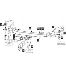 

Фаркоп Toyota Land Cruiser Prado 120/150,вкл.TRJ150L-GKPEK с двигателем 2TR-FE 2003-2009, 249453