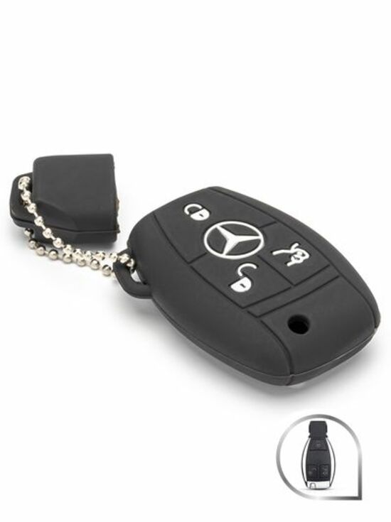 

Чехол SLK силиконовый для ключа Mercedes-Benz (966), Черный