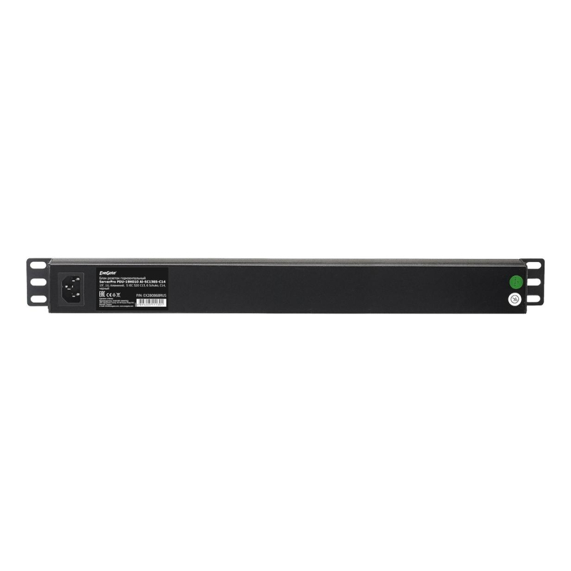

Блок розеток ExeGate ServerPro PDU-19H010 Al-5C136S-C14, 19 (EX280868RUS), Черный