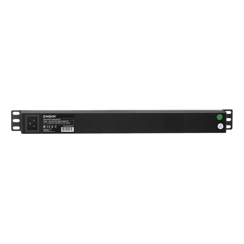 

Блок розеток ExeGate ServerPro PDU-19H014 Al-8C19-C20, 19,1U (EX280872RUS), Черный