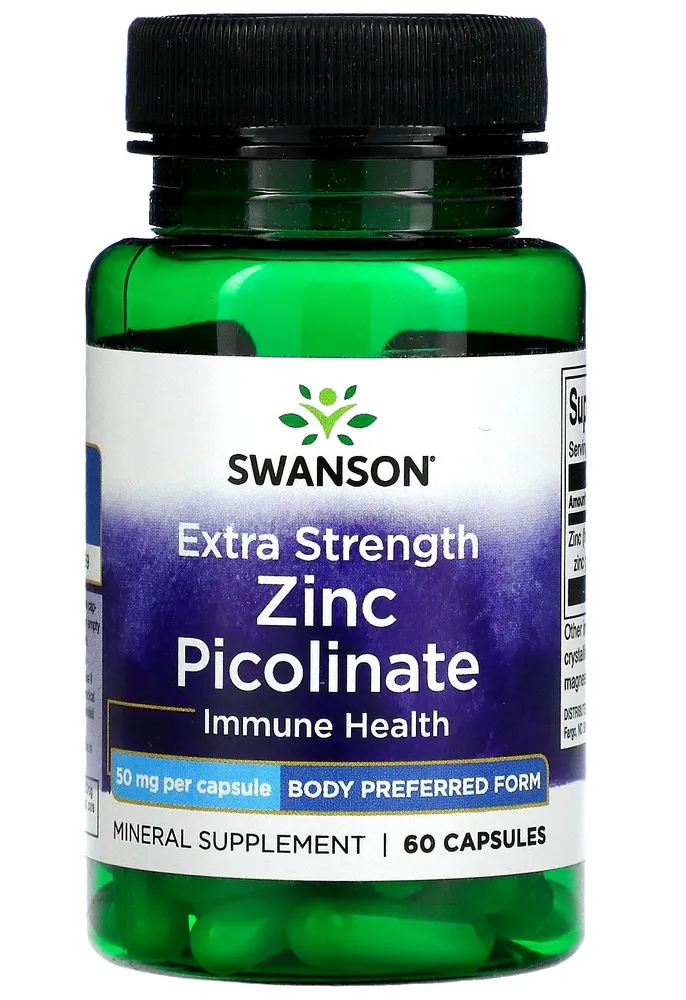 

Zinc Picolinate - Extra Strength 50 mg 60 caps / Пиколинат Цинка Экстра сила для повыше...