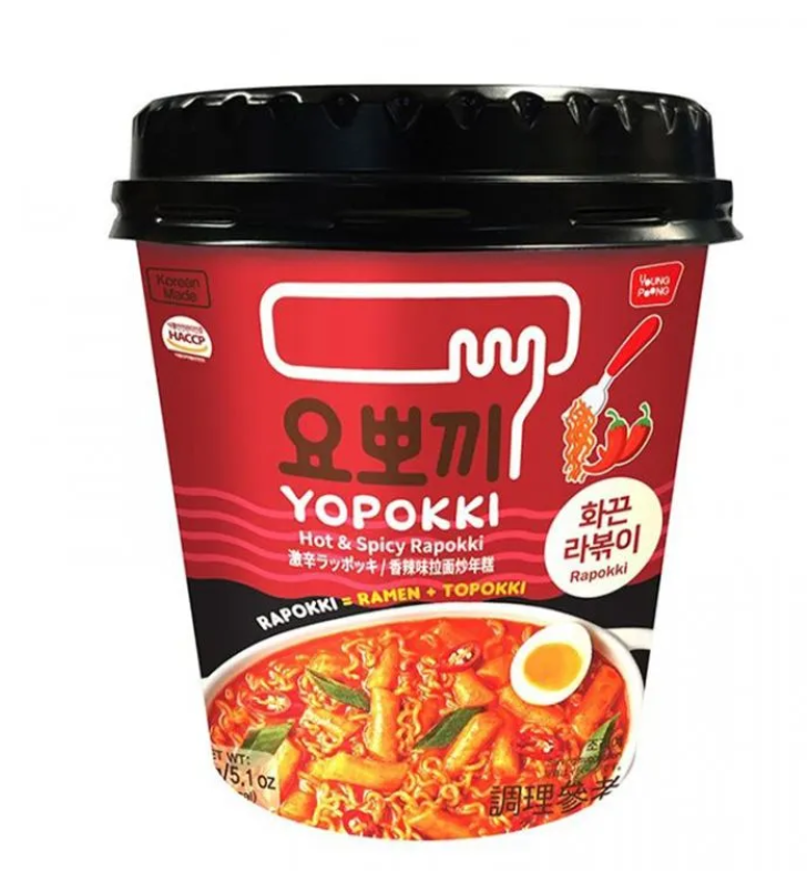 Рапокки Yopokki Hot & Spicy Cup Rapokki остро-пряные 145гр