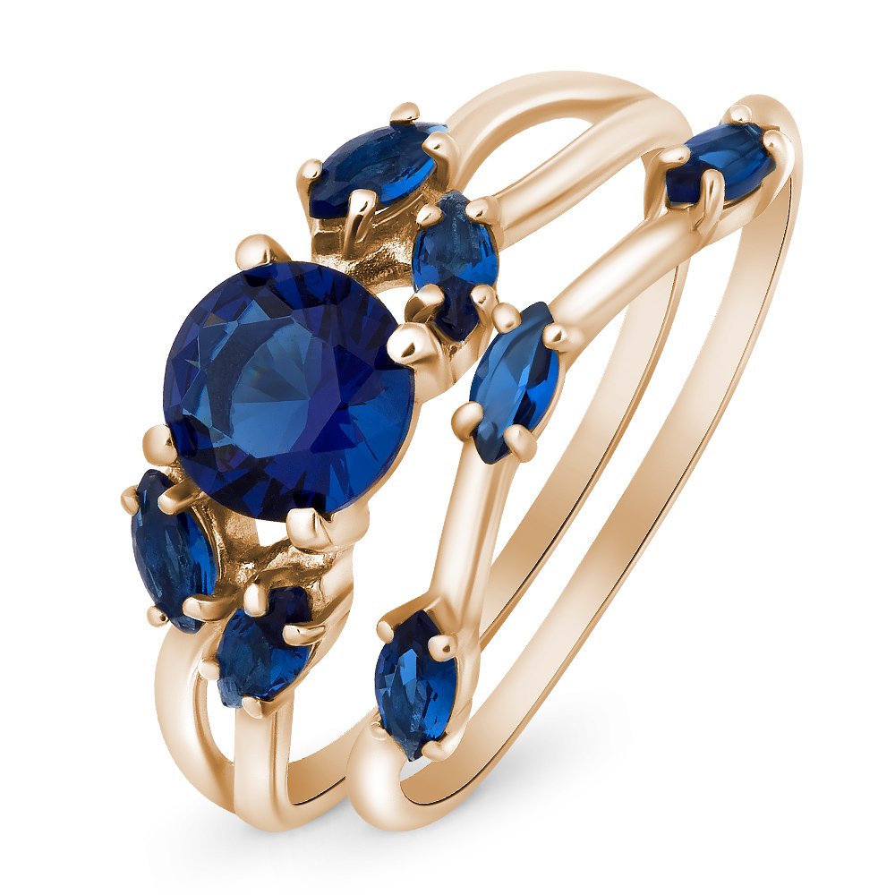 

Кольцо из красного золота с сапфиром р. , 585Gold 101010742, 101010742