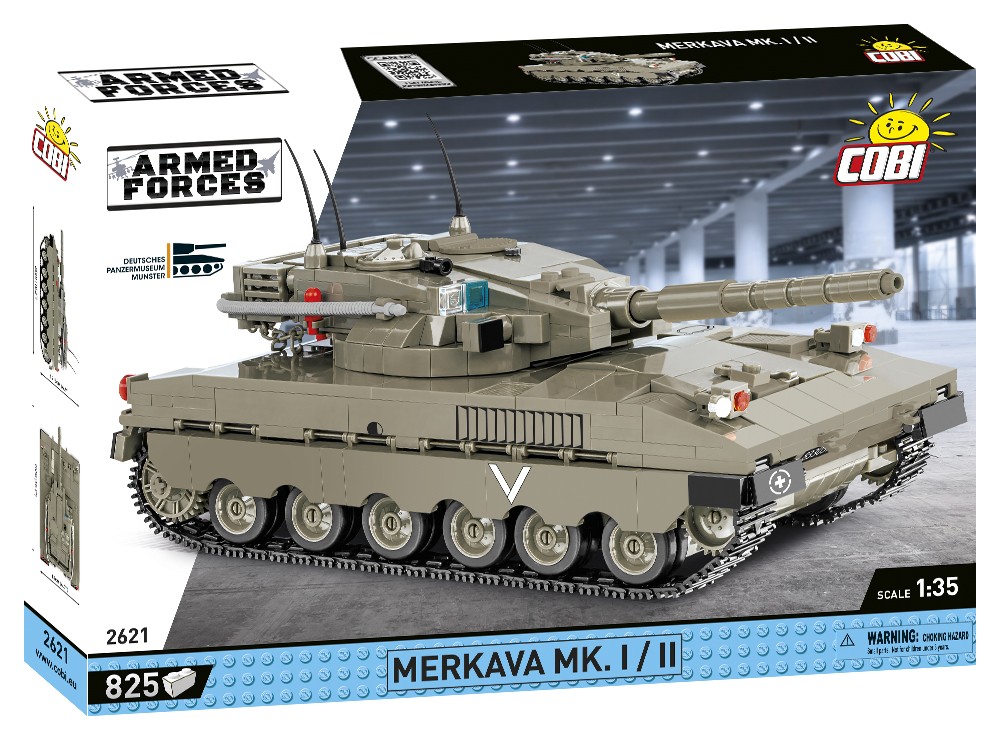 

Конструктор Cobi 2621 Вооруженные силы Танк Меркава (Merkava MKI/II) 825 деталей