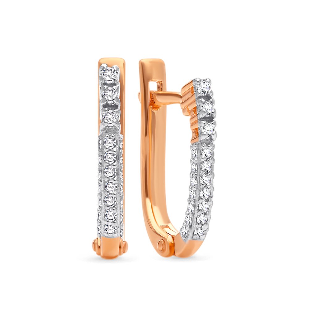 

Серьги из красного золота 585Gold 102005933, бриллиант, 102005933