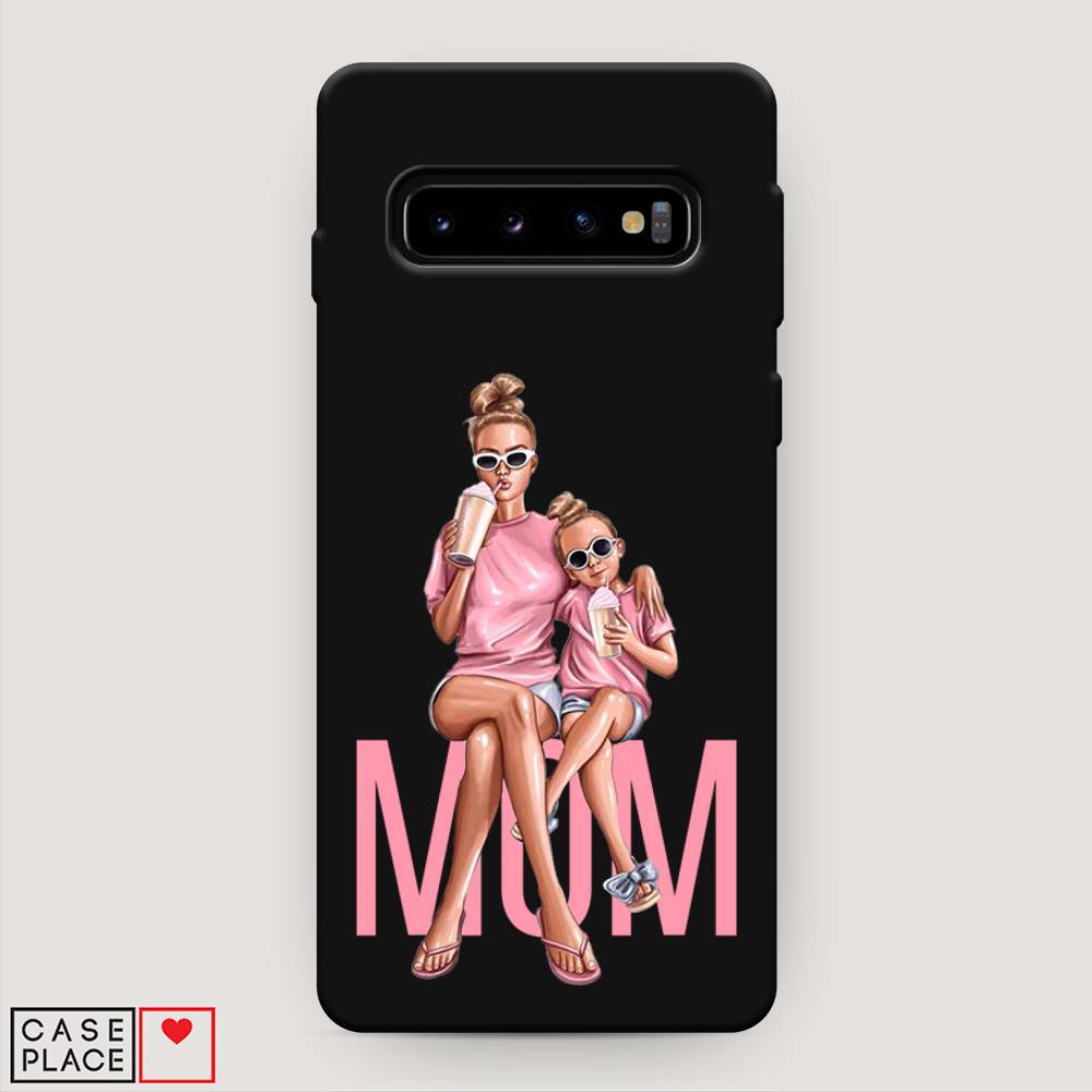 фото Матовый силиконовый чехол "lovely mom" на samsung galaxy s10 + awog