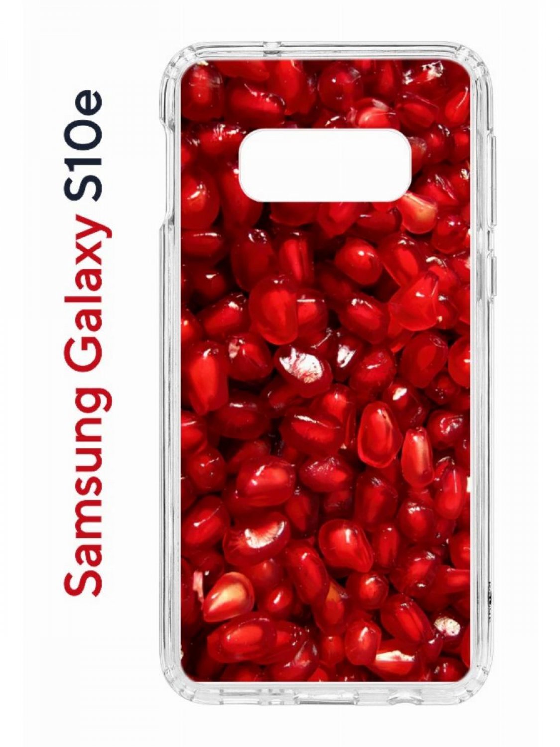 Чехол на Samsung S10e с принтом Kruche Print Гранат,противоударный бампер,с защитой камеры