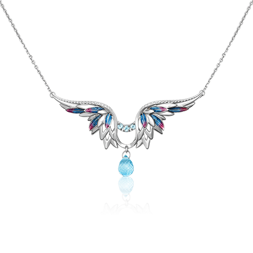 

Колье из серебра с топазом и эмалью 45 см PLATINA jewelry 07-0244-00-201-0200-69, 07-0244-00-201-0200-69