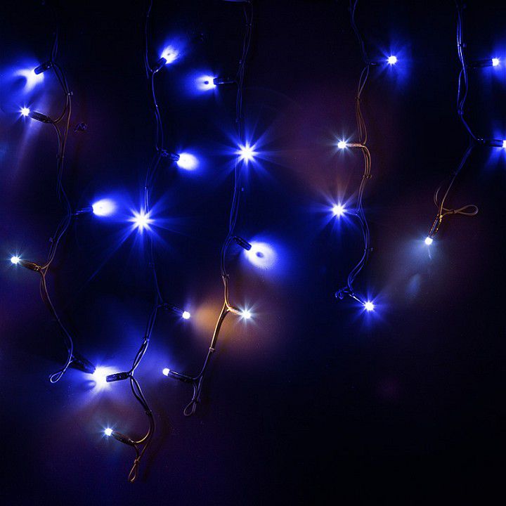 фото Световая бахрома neon-night 255-233 4х0,6 м синий
