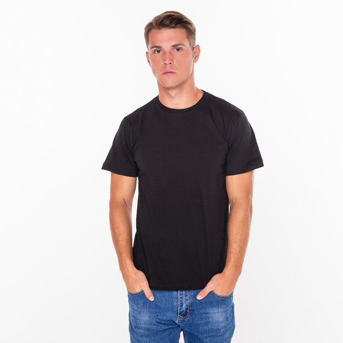 

Футболка мужская NoBrand 6851246 черная 50 RU, Черный, 6851246