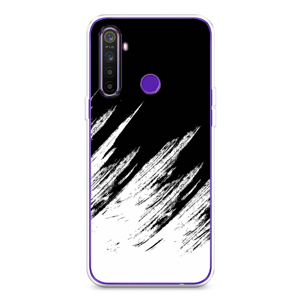

Чехол Awog на Realme 5 "Черно белые брызги", Разноцветный, 251550-3