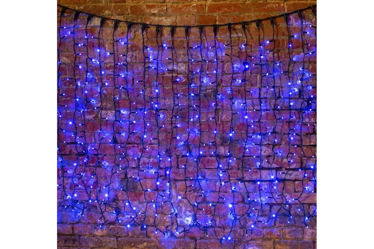 

Световой занавес Neon-Night 237-123 2х1,5 м синий, (2x1,5 м) Светодиодный Дождь 237-123