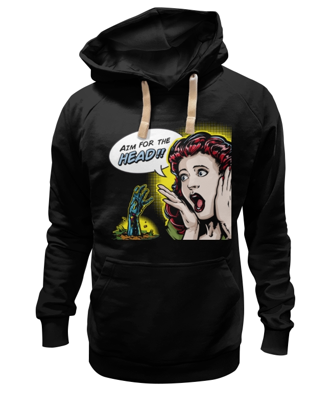 

Худи унисекс Printio Zombiee! черное S, Черный, Zombiee!