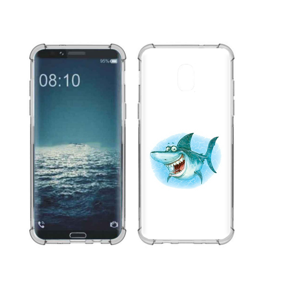 

Чехол MyPads Tocco для Samsung Galaxy J3 веселая акула (PT226926.574.261), Прозрачный, Tocco