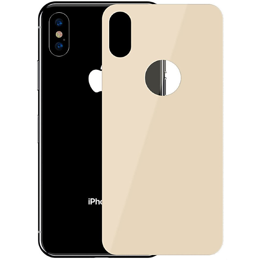 

Защитное стекло для iPhone XS на заднюю панель Baseus - Золотистое (SGAPIPH58-BM0V)