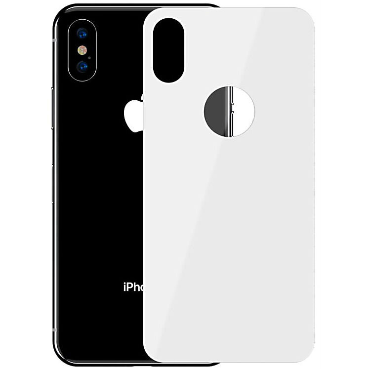 

Защитное стекло для iPhone XS Max на заднюю панель 0.3мм Baseus - Белое (SGAPIPH65-BM02)