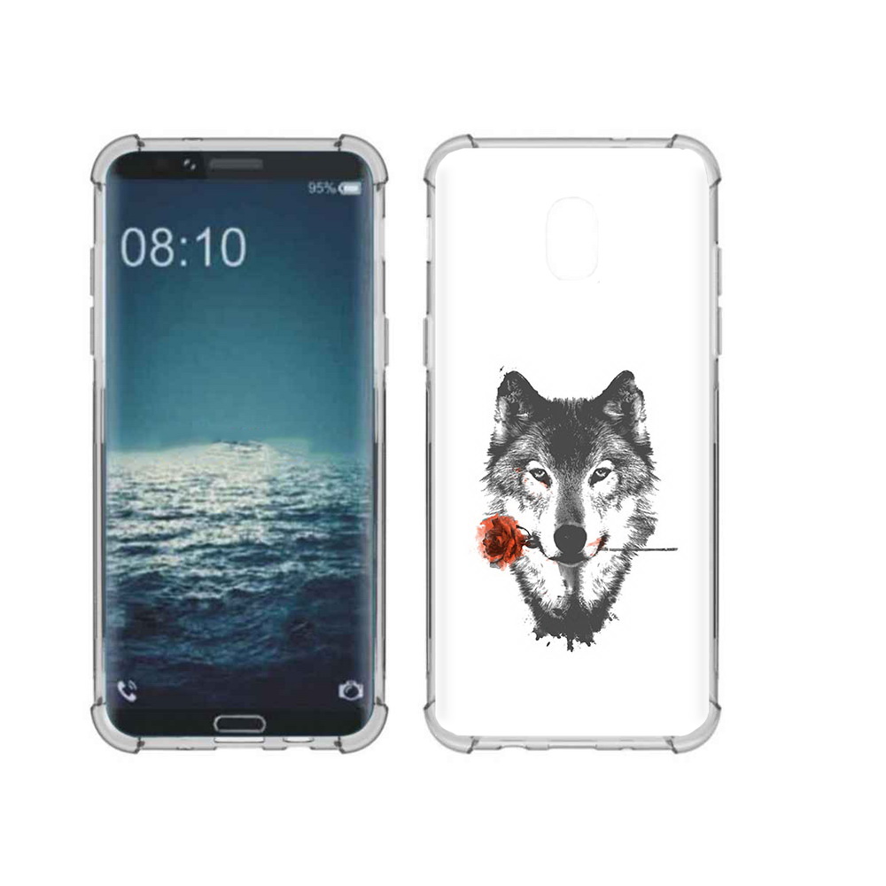 

Чехол MyPads Tocco для Samsung Galaxy J3 волк с розой (PT226926.574.270), Прозрачный, Tocco