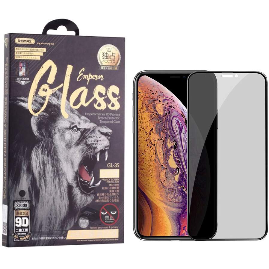 

Защитное стекло для iPhone 11/XR антишпион Remax Emperor Series 9D GL-35 - Черное
