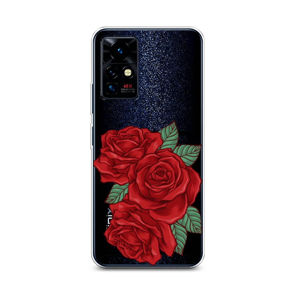 

Чехол на Infinix Zero X Pro "Три алые розы", Красный, 3101150-2