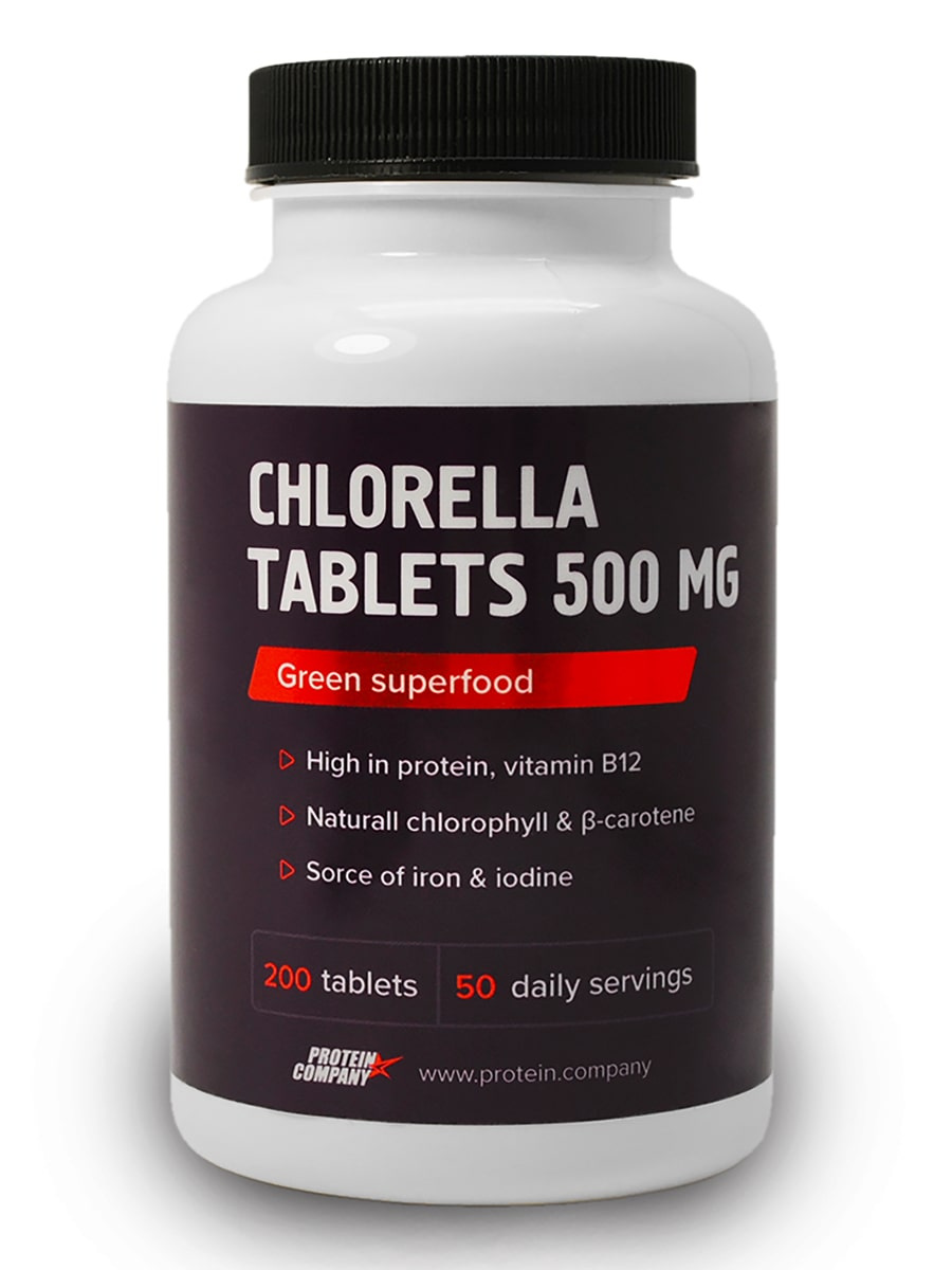 фото Chlorella tablets 500 mg / protein.company/ хлорелла / таблетки / 200 таблеток