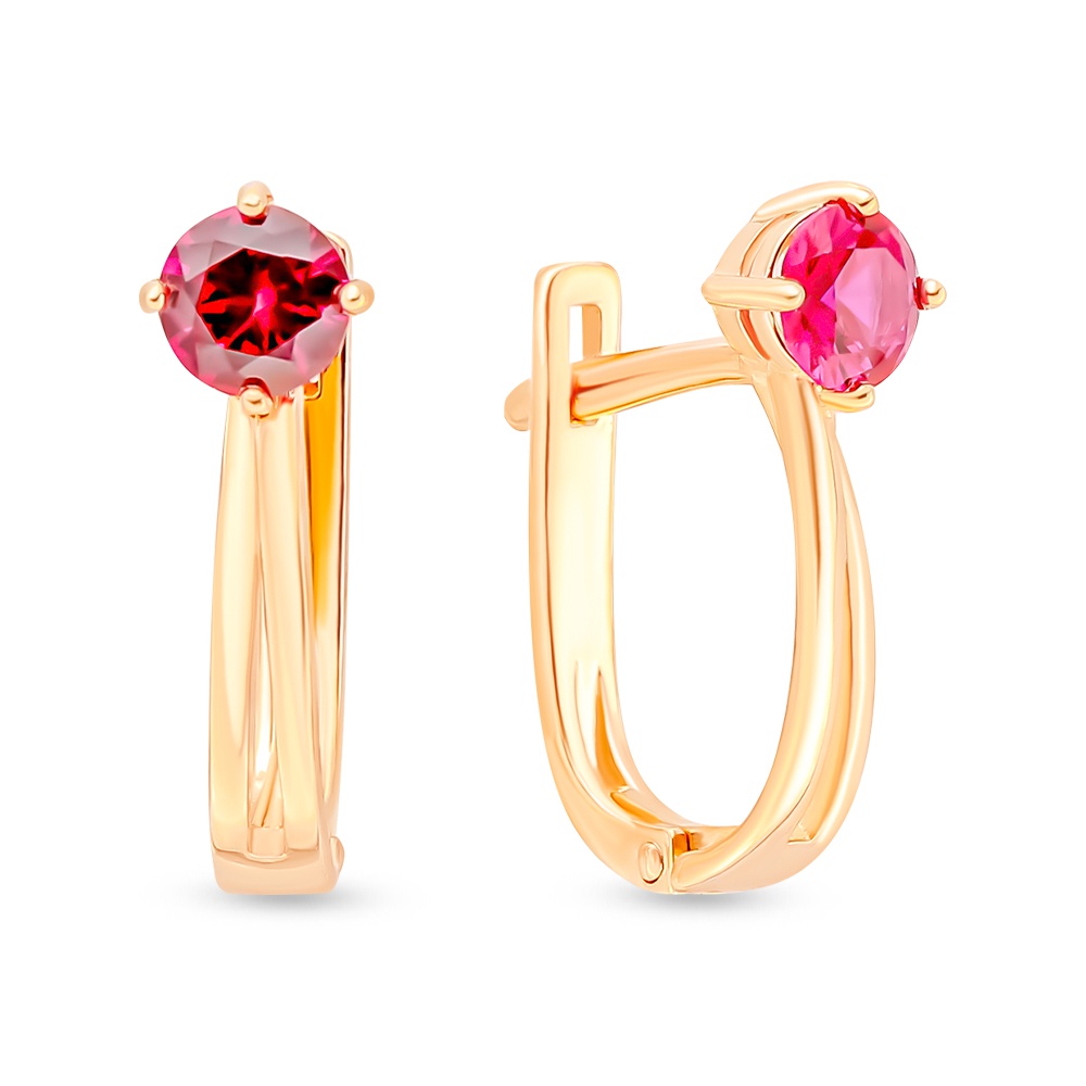 

Серьги из красного золота с рубином искусственным 585Gold 199000522, 199000522
