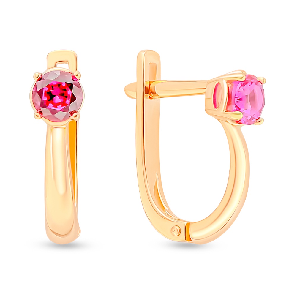 

Серьги из красного золота с рубином искусственным 585Gold 199000336, 199000336