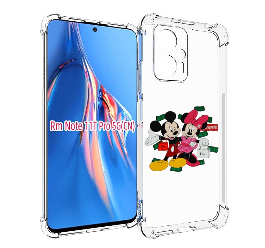 

Чехол MyPads модные-микки-маус детский для Xiaomi Redmi Note 11T Pro / 11T Pro Plus / P..., Прозрачный, Tocco