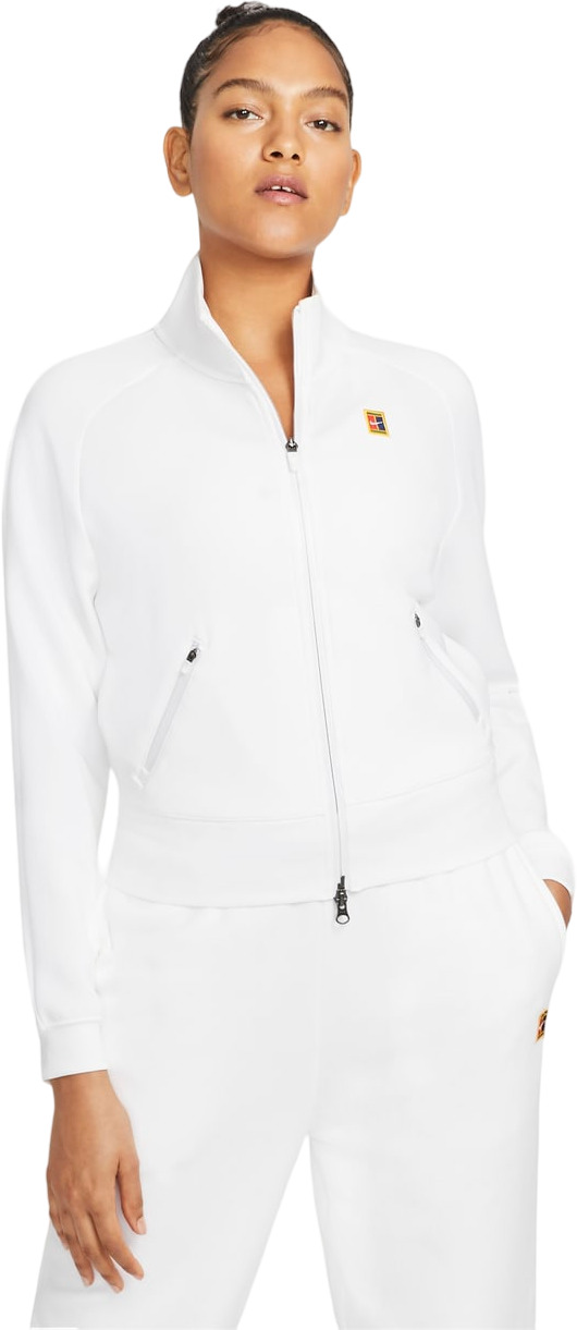 

Олимпийка женская Nike Court Full-Zip Tennis Jacket белая M, Белый, Court Full-Zip Tennis Jacket