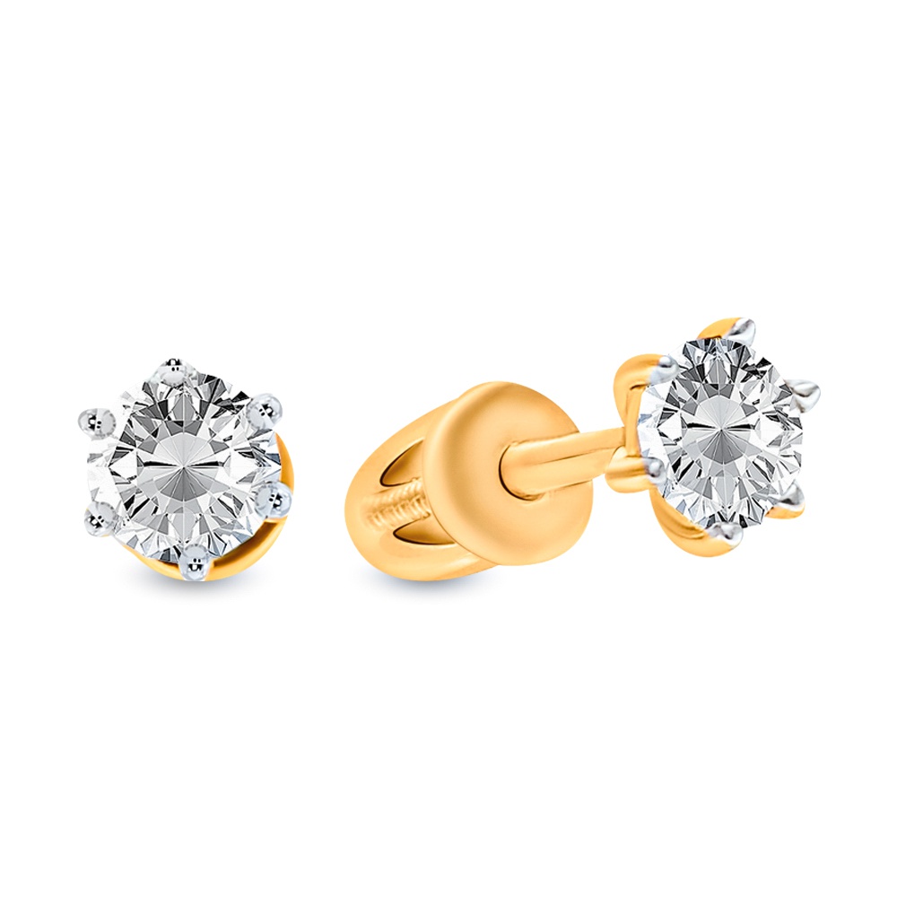 

Серьги из красного золота с бриллиантом 585Gold 102007126, 102007126