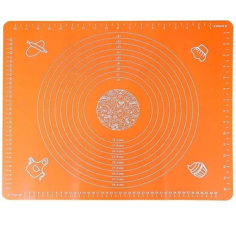 фото Силиконовый коврик bodom для раскатки теста, 60х45см, оранжевый