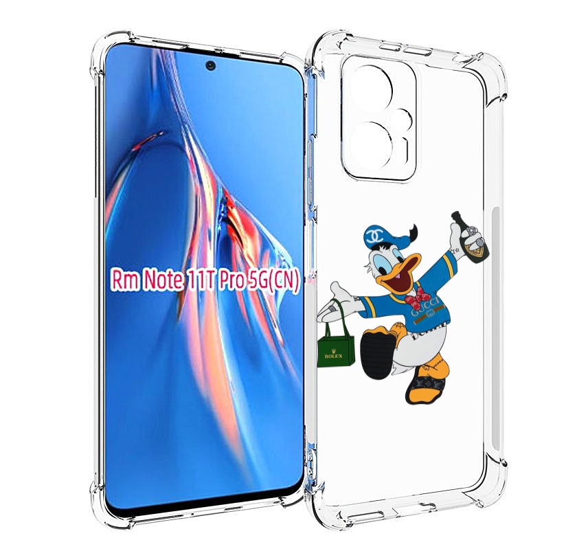

Чехол MyPads модный-дональд-дак для Xiaomi Redmi Note 11T Pro / 11T Pro Plus / Poco X4 ..., Прозрачный, Tocco
